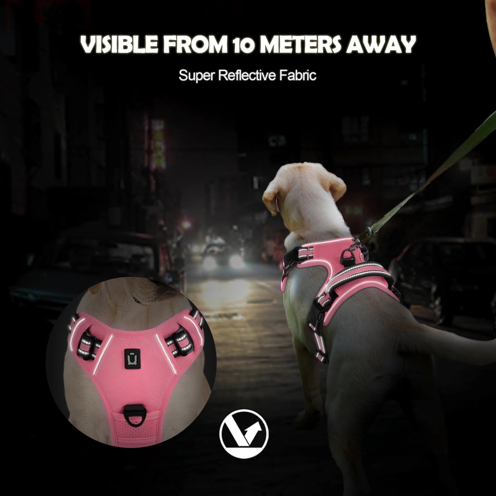 Reflective dog harness and leash set designed to keep dogs safe, comfortable, and under control during daily walks. - Luxempirez