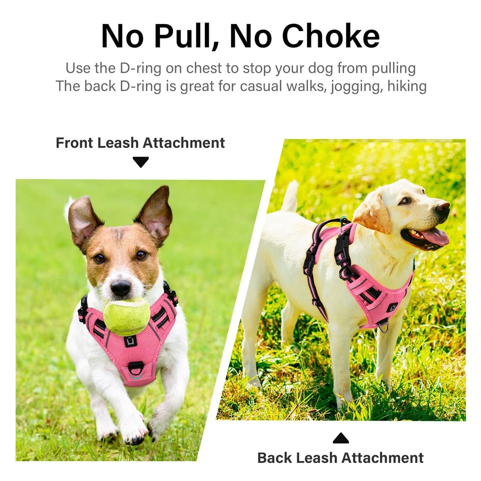 Reflective dog harness and leash set designed to keep dogs safe, comfortable, and under control during daily walks. - Luxempirez