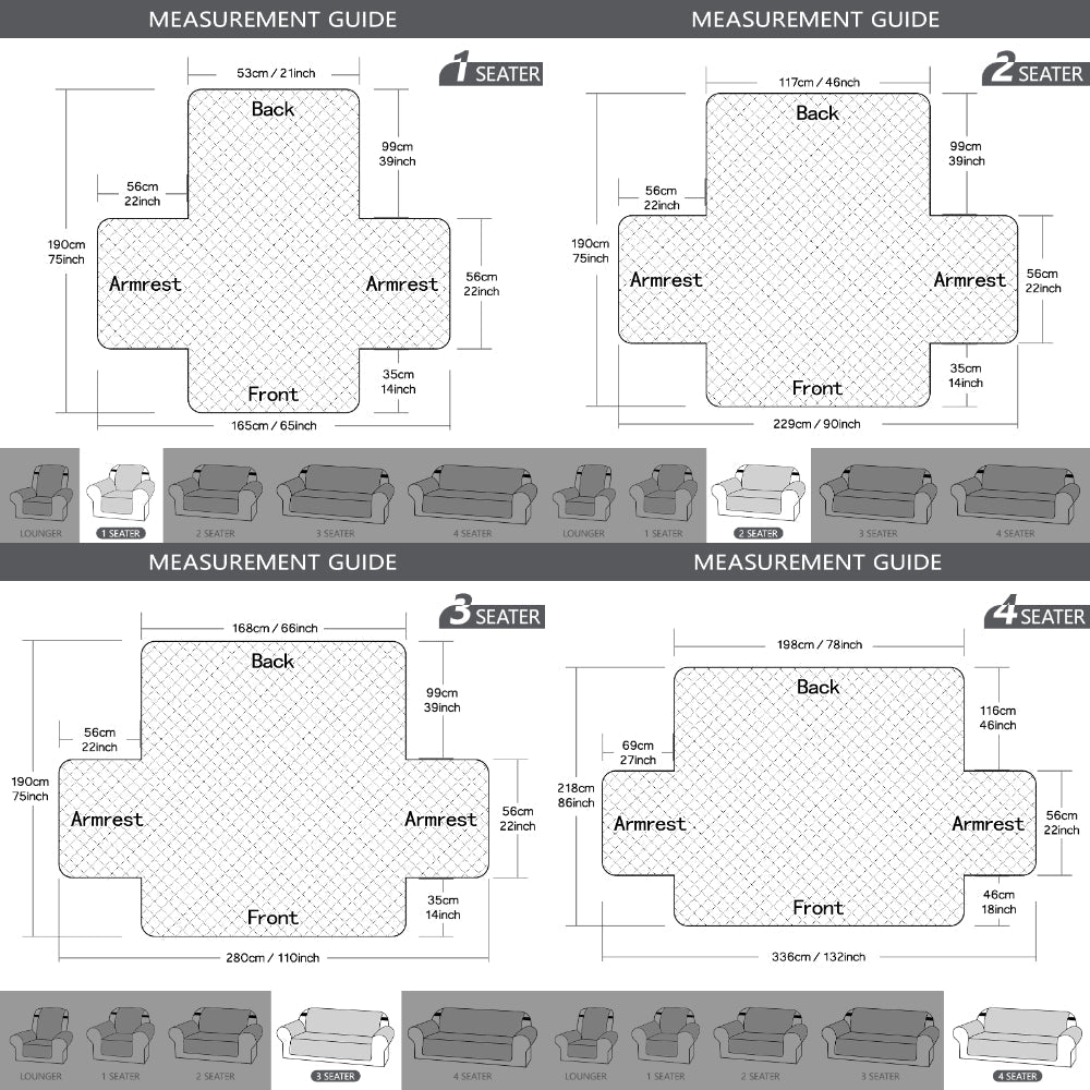 Reversible Waterproof Sofa Protector Anti - Slip Couch Cover for Pets, Kids & Everyday Use - Luxempirez