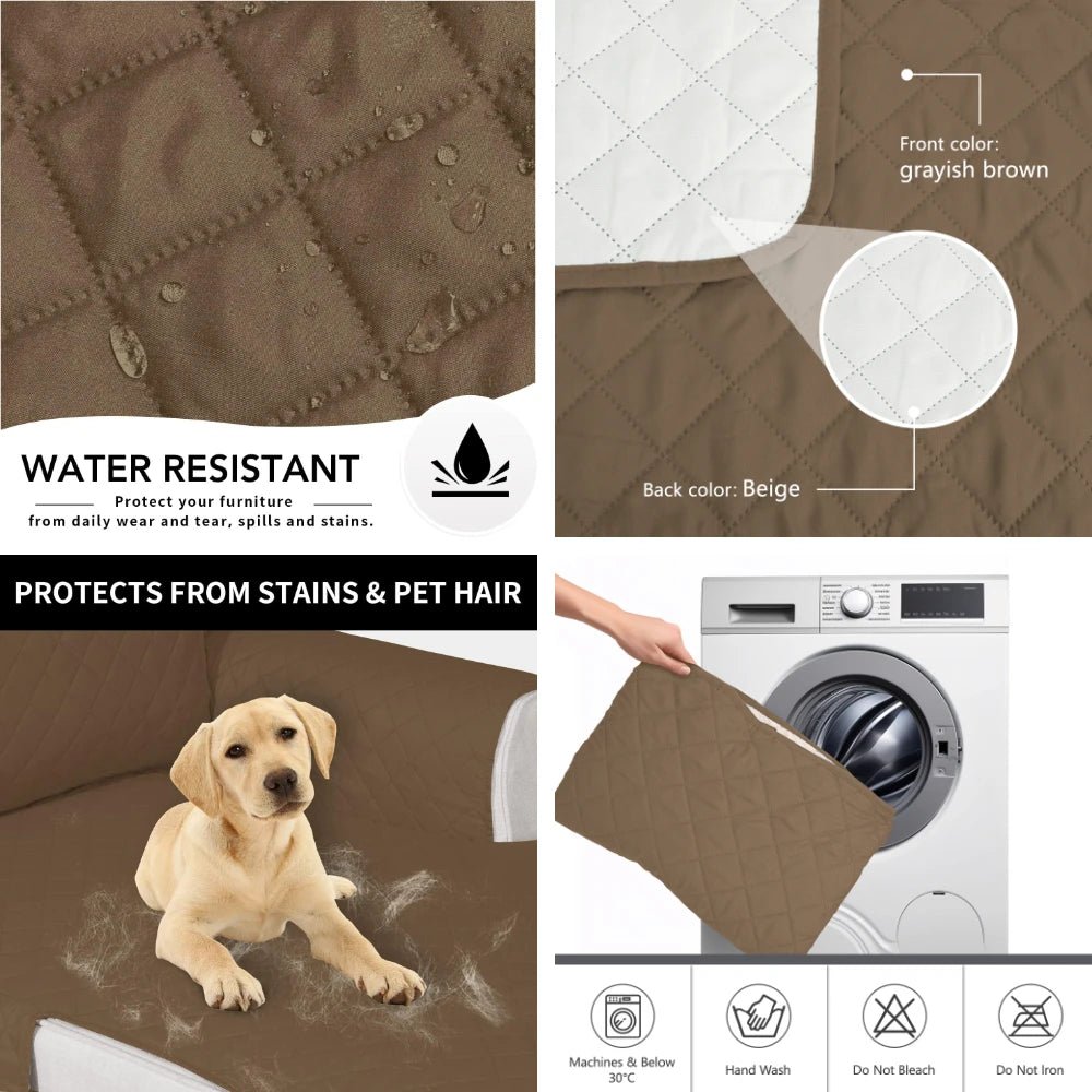 Reversible Waterproof Sofa Protector Anti - Slip Couch Cover for Pets, Kids & Everyday Use - Luxempirez