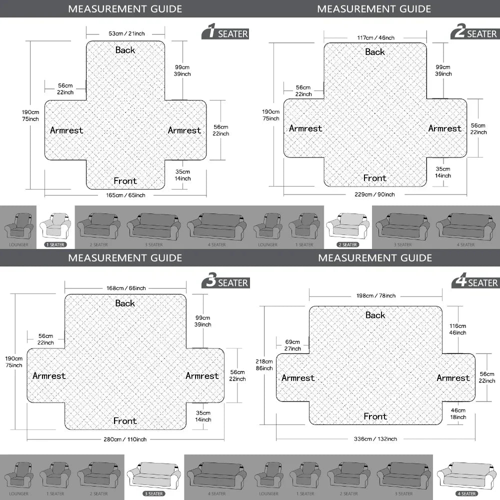 Reversible Waterproof Sofa Protector Anti - Slip Couch Cover for Pets, Kids & Everyday Use - Luxempirez