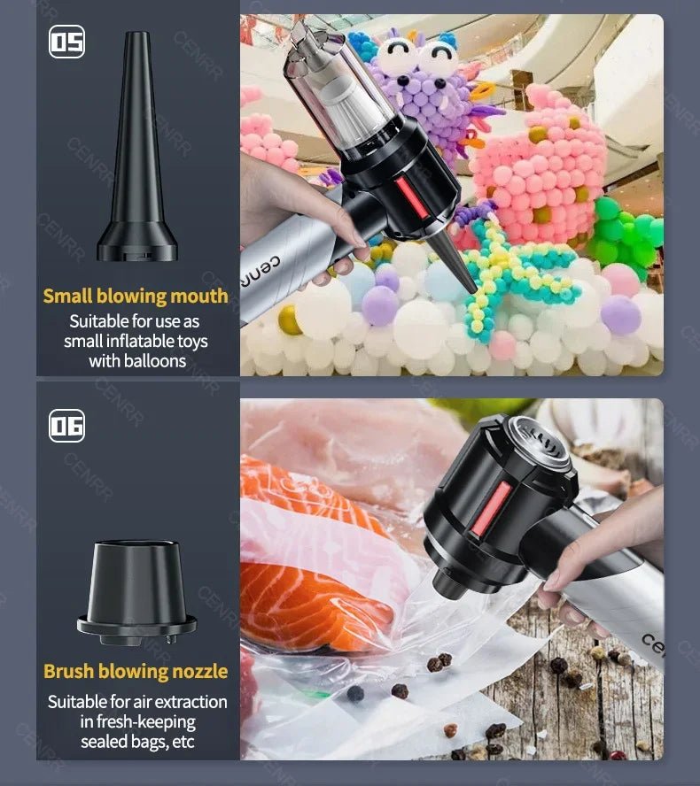 Say goodbye to pet hair in your car with the CENRR car vacuum cleaner! Designed for powerful suction, this vacuum comes with special attachments that make removing animal hair from seats, carpets, and hard - to - reach places effortless. - Luxempirez