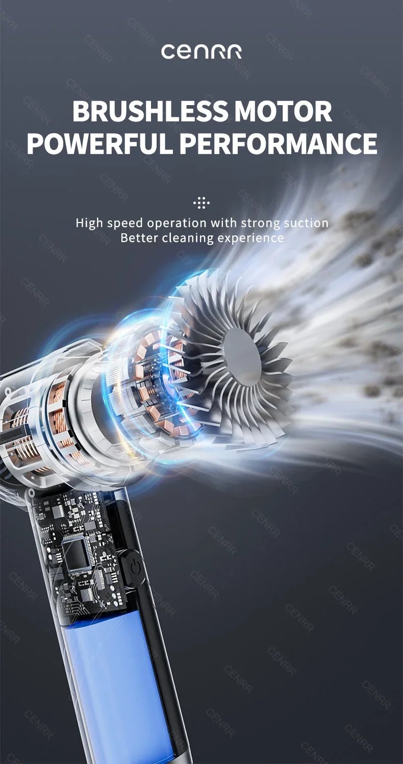 Say goodbye to pet hair in your car with the CENRR car vacuum cleaner! Designed for powerful suction, this vacuum comes with special attachments that make removing animal hair from seats, carpets, and hard - to - reach places effortless. - Luxempirez