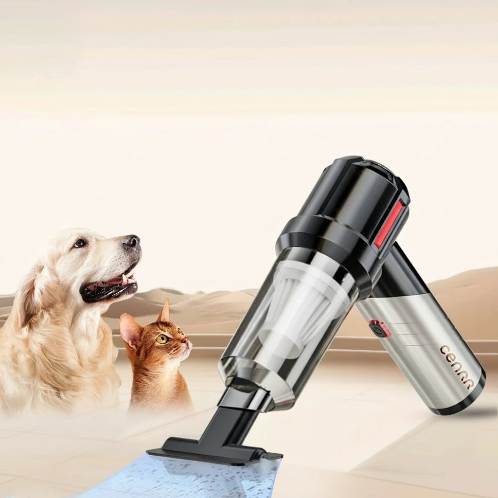 Say goodbye to pet hair in your car with the CENRR car vacuum cleaner! Designed for powerful suction, this vacuum comes with special attachments that make removing animal hair from seats, carpets, and hard - to - reach places effortless. - Luxempirez