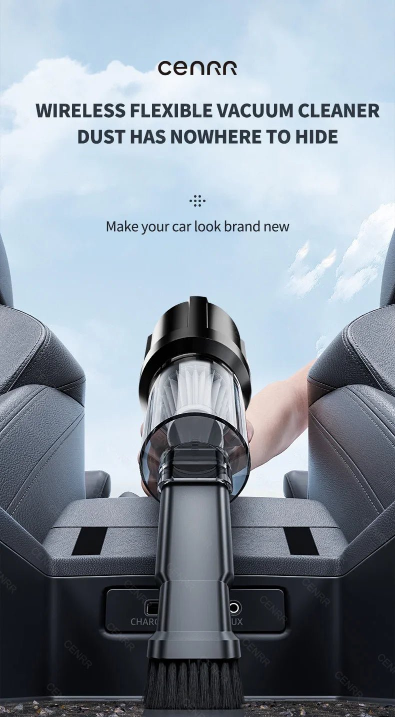 Say goodbye to pet hair in your car with the CENRR car vacuum cleaner! Designed for powerful suction, this vacuum comes with special attachments that make removing animal hair from seats, carpets, and hard - to - reach places effortless. - Luxempirez