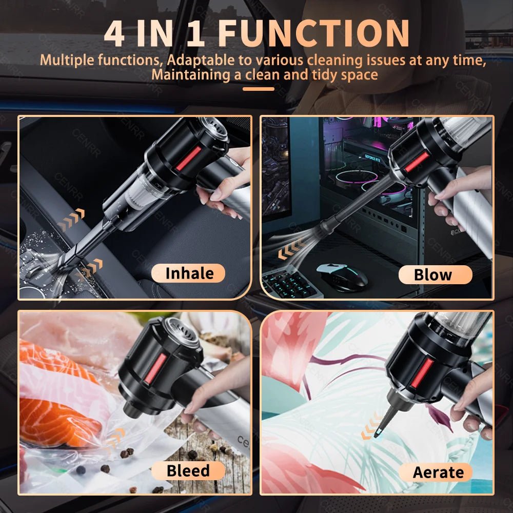 Say goodbye to pet hair in your car with the CENRR car vacuum cleaner! Designed for powerful suction, this vacuum comes with special attachments that make removing animal hair from seats, carpets, and hard - to - reach places effortless. - Luxempirez