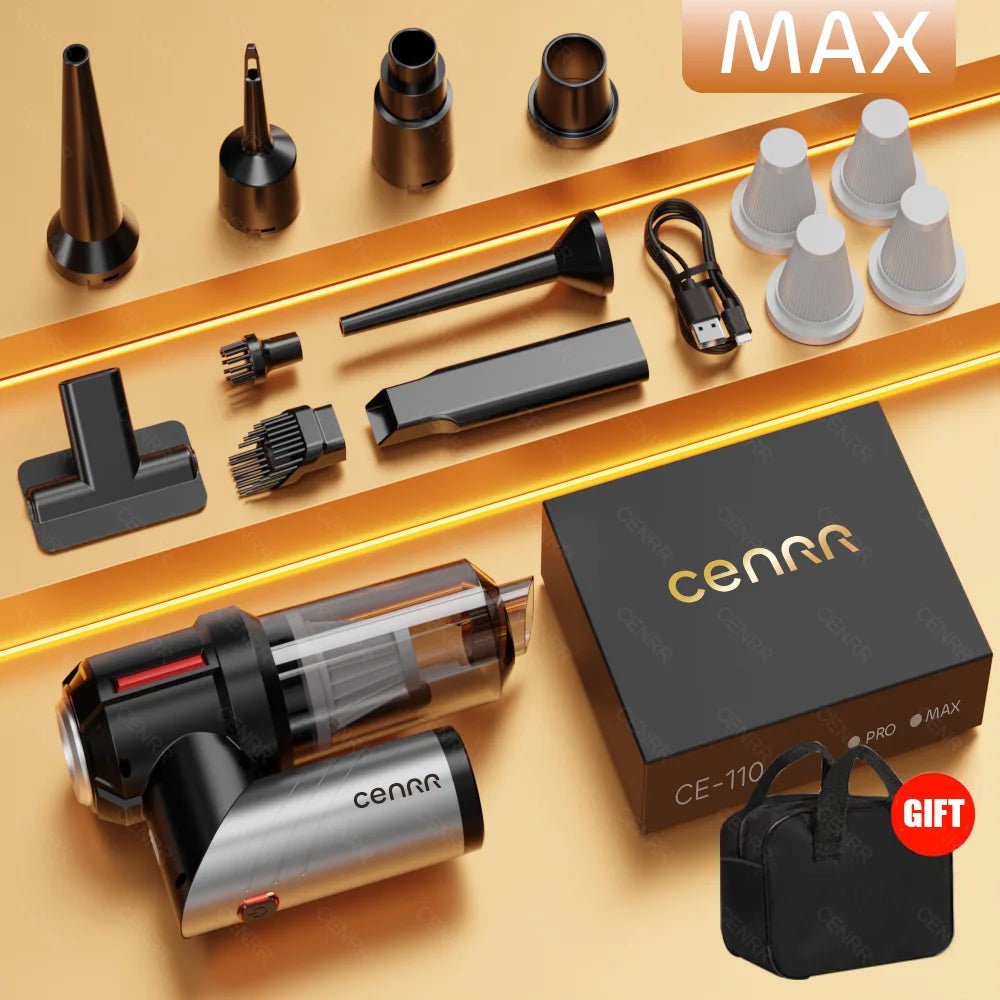 Say goodbye to pet hair in your car with the CENRR car vacuum cleaner! Designed for powerful suction, this vacuum comes with special attachments that make removing animal hair from seats, carpets, and hard - to - reach places effortless. - Luxempirez
