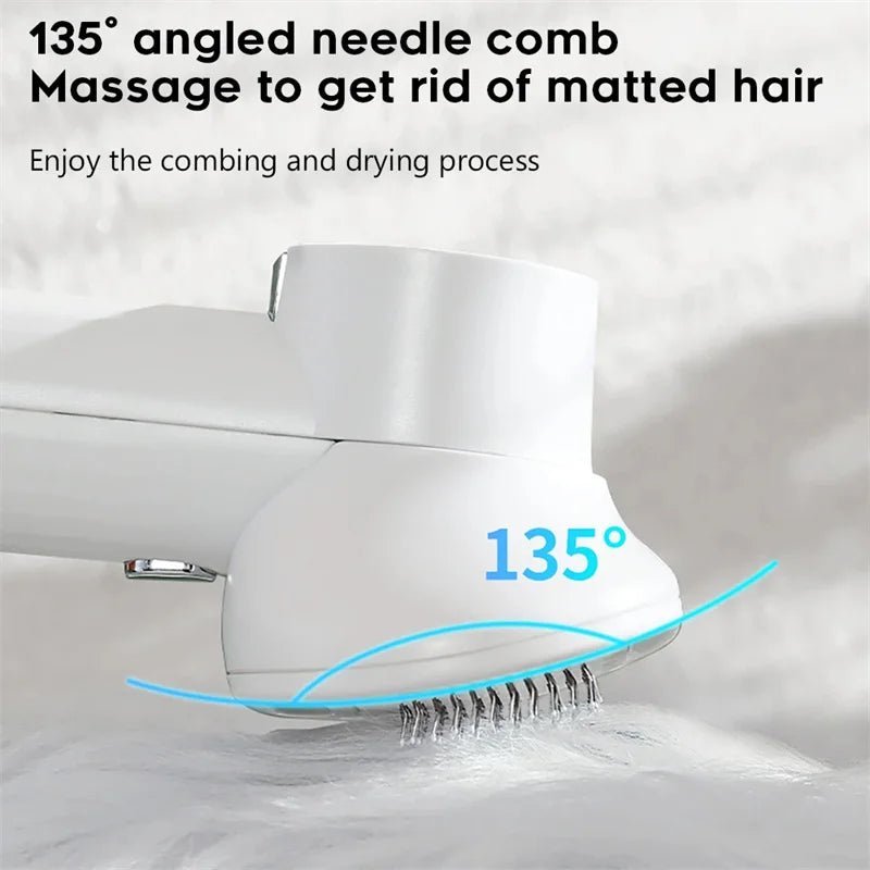 Smart 2‑in‑1 pet hair dryer and grooming brush that dries, detangles and removes loose hair in one easy step for dogs and cats. - Luxempirez