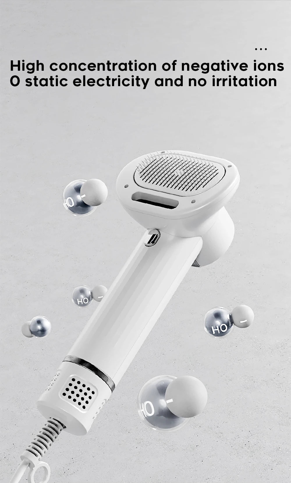 Smart 2‑in‑1 pet hair dryer and grooming brush that dries, detangles and removes loose hair in one easy step for dogs and cats. - Luxempirez