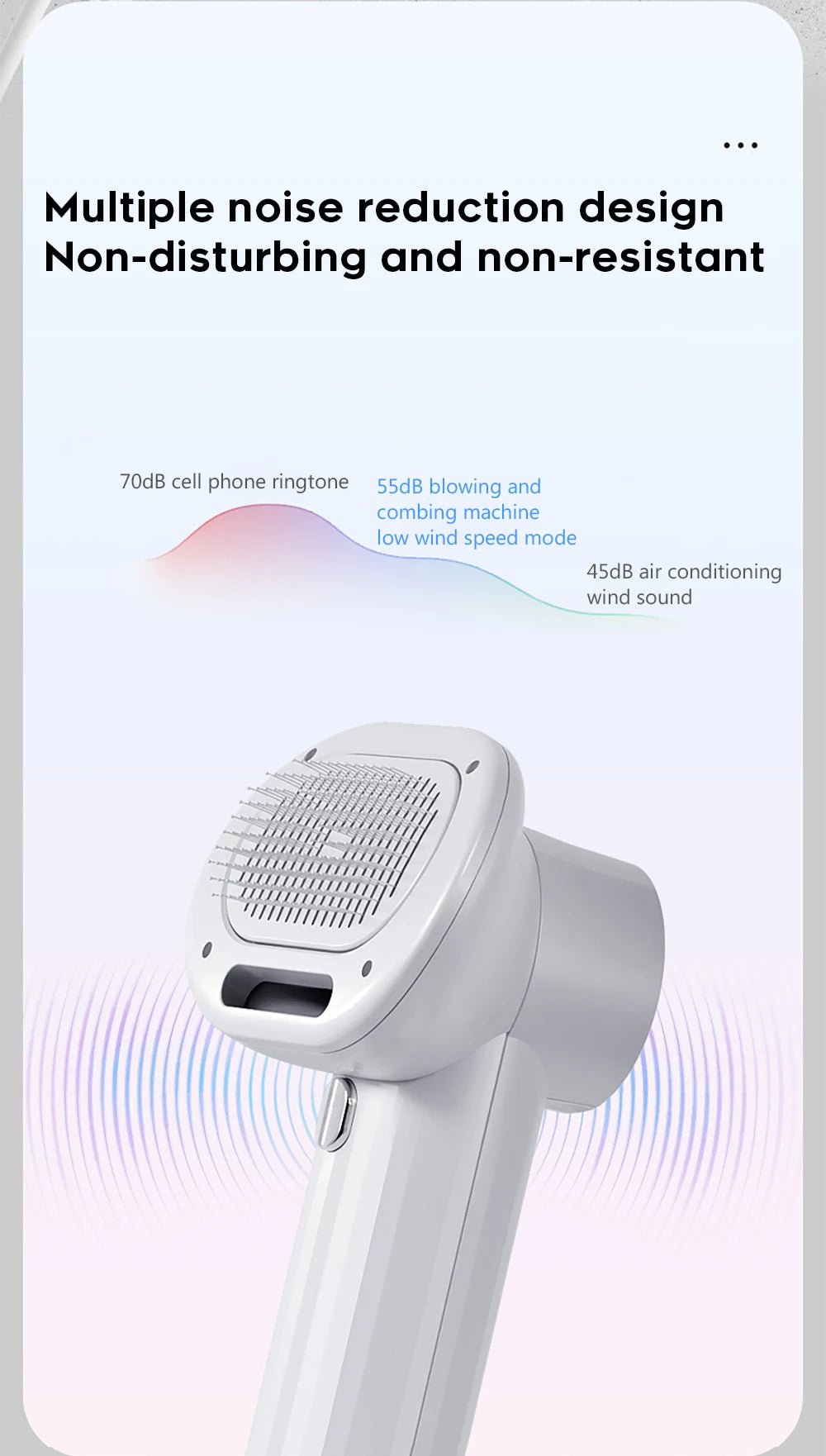 Smart 2‑in‑1 pet hair dryer and grooming brush that dries, detangles and removes loose hair in one easy step for dogs and cats. - Luxempirez