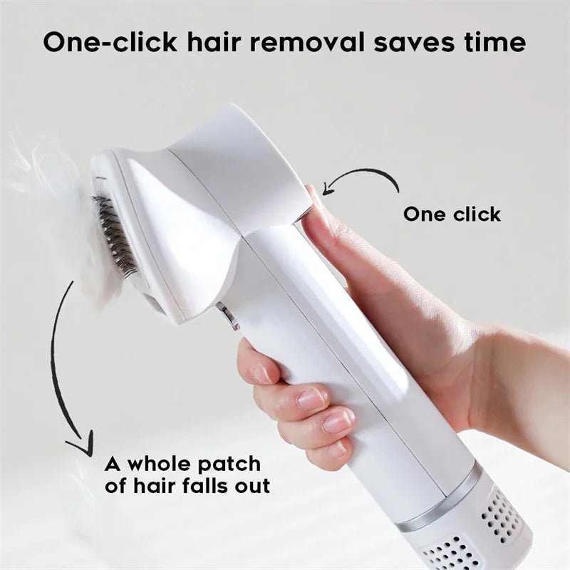 Smart 2‑in‑1 pet hair dryer and grooming brush that dries, detangles and removes loose hair in one easy step for dogs and cats. - Luxempirez