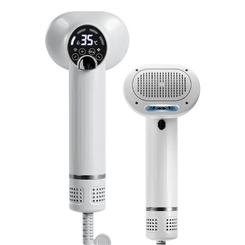 Smart 2‑in‑1 pet hair dryer and grooming brush that dries, detangles and removes loose hair in one easy step for dogs and cats. - Luxempirez