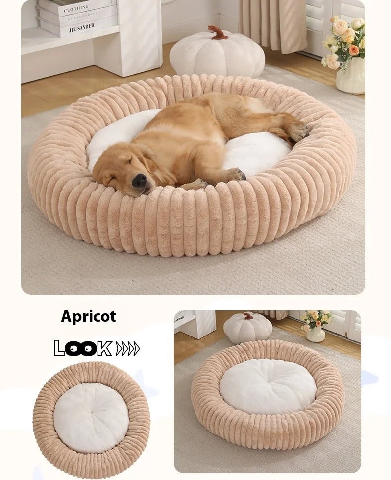 Spoil your pet with unparalleled comfort and style in the luxury plush donut bed where sophisticated design meets the ultimate in relaxation - Luxempirez