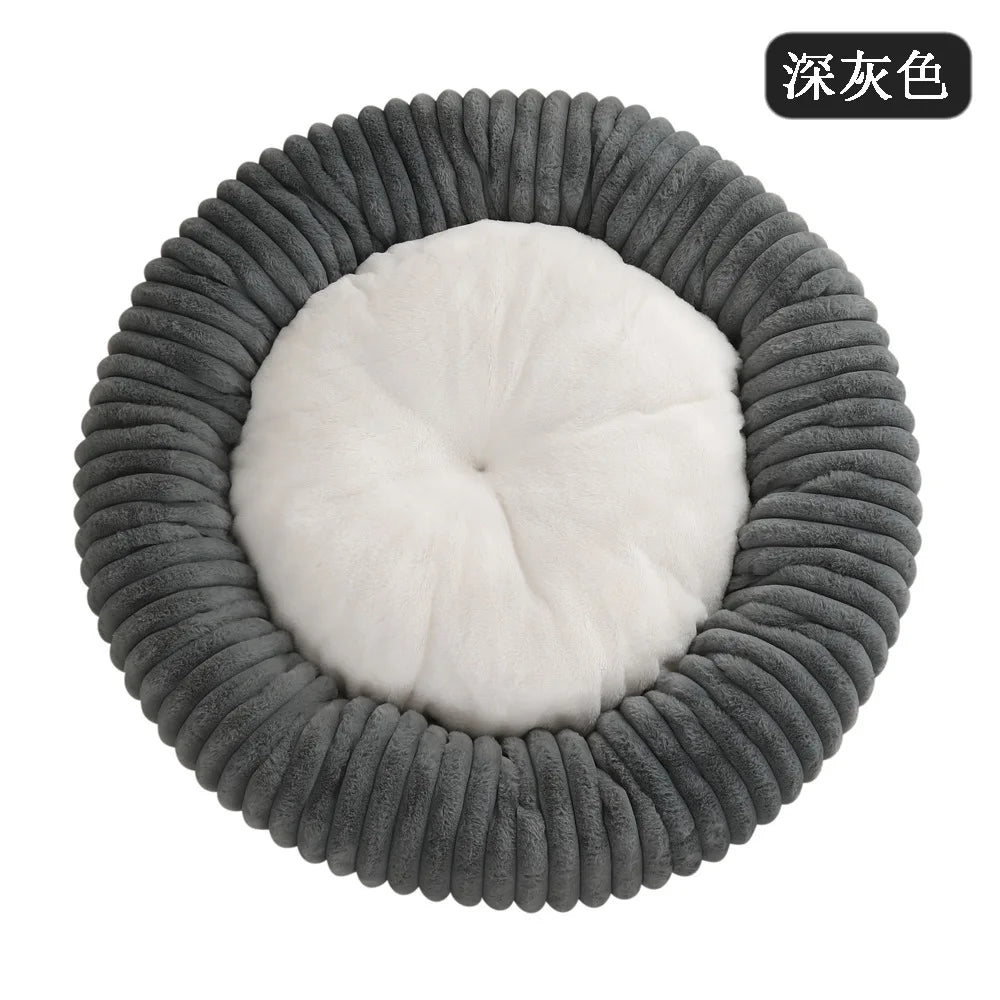 Spoil your pet with unparalleled comfort and style in the luxury plush donut bed where sophisticated design meets the ultimate in relaxation - Luxempirez