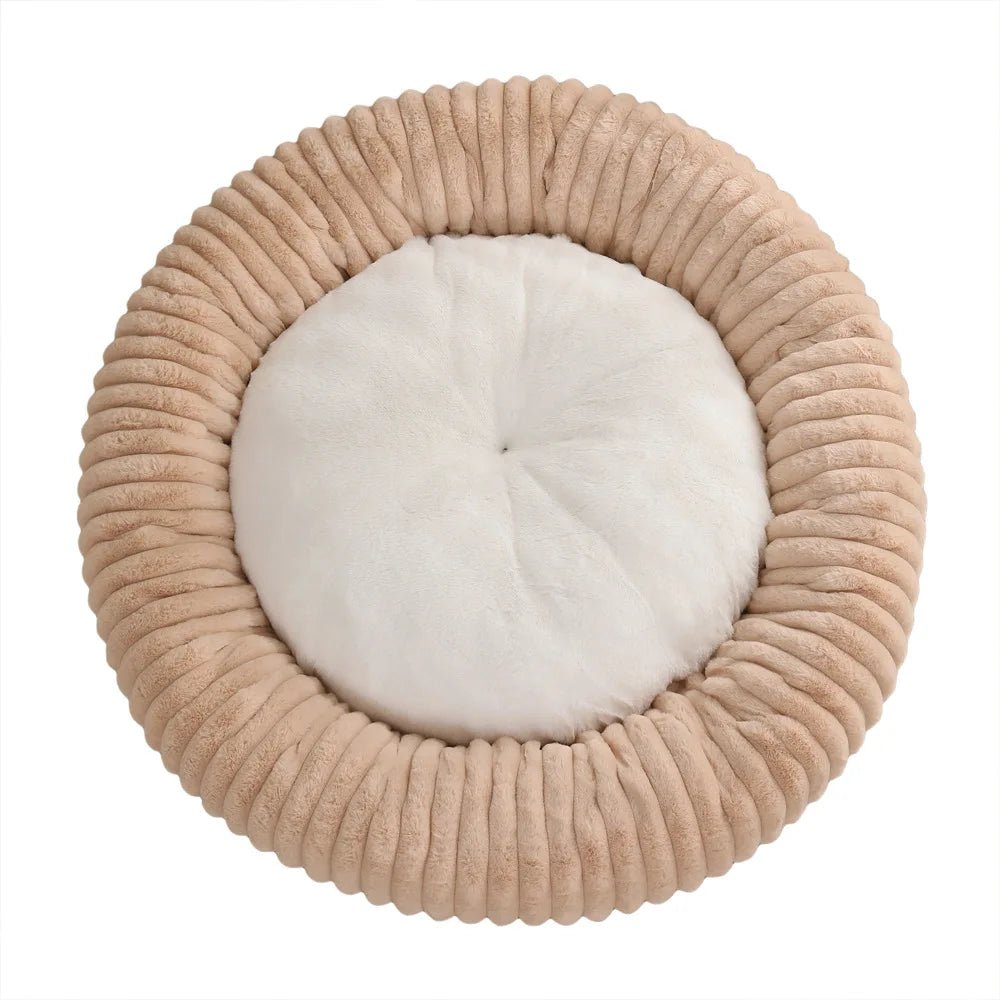 Spoil your pet with unparalleled comfort and style in the luxury plush donut bed where sophisticated design meets the ultimate in relaxation - Luxempirez