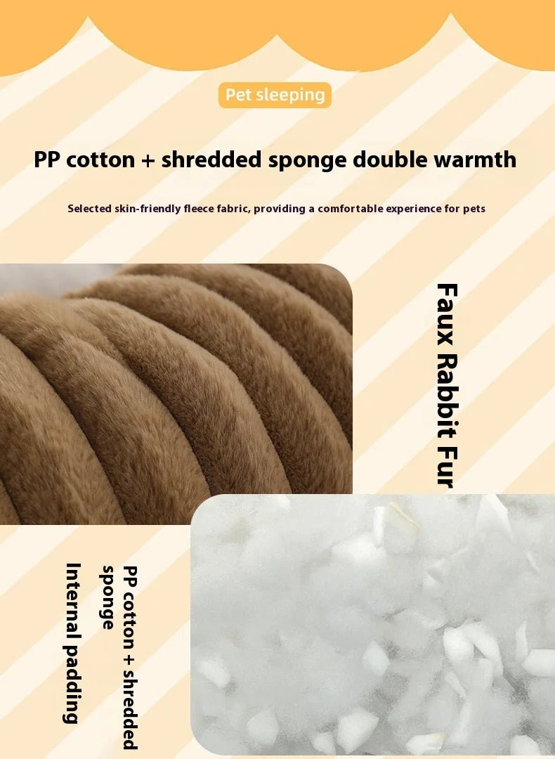 Spoil your pet with unparalleled comfort and style in the luxury plush donut bed where sophisticated design meets the ultimate in relaxation - Luxempirez