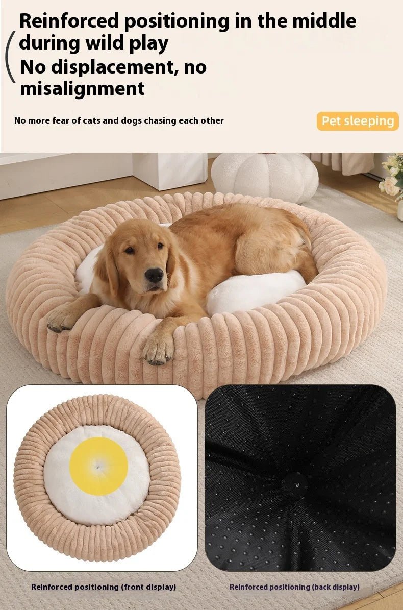 Spoil your pet with unparalleled comfort and style in the luxury plush donut bed where sophisticated design meets the ultimate in relaxation - Luxempirez