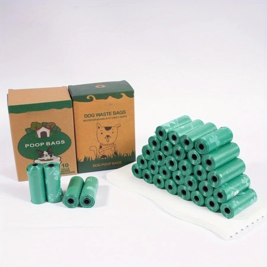 Stock up once and stay ready with this value pack of green poop bag rolls, offering strong, leakproof protection for hundreds of cleanups. - Luxempirez