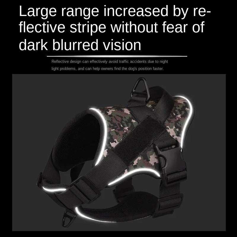 Style avec notre harnais exclusif pour chien d'assistance méticuleusement conçu pour les propriétaires d'animaux exigeants qui exigent le meilleur pour leurs compagnons à quatre pattes. Doté d'un design sophistiqué d'inspiration militaire - Luxempirez