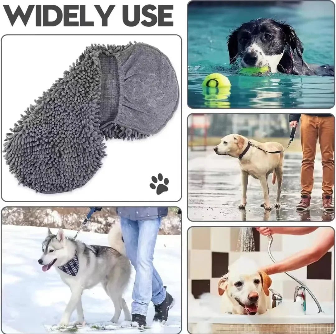 Super Absorbent Pet Bath Towel is a quick‑drying microfiber bathrobe towel that keeps dogs and cats warm, dry and comfortable after baths, swimming or rainy walks. - Luxempirez