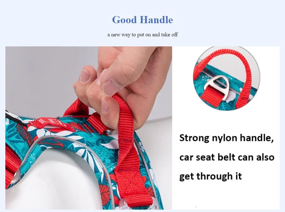 Take your walks to the next level with the Truelove harness! Designed for strength, visibility, and comfort, this vibrant orange harness features reflective strips for safety and adjustable straps for a perfect fit. - Luxempirez