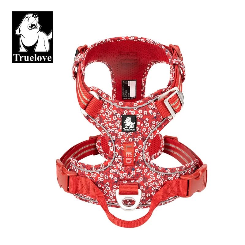 Take your walks to the next level with the Truelove harness! Designed for strength, visibility, and comfort, this vibrant orange harness features reflective strips for safety and adjustable straps for a perfect fit. - Luxempirez