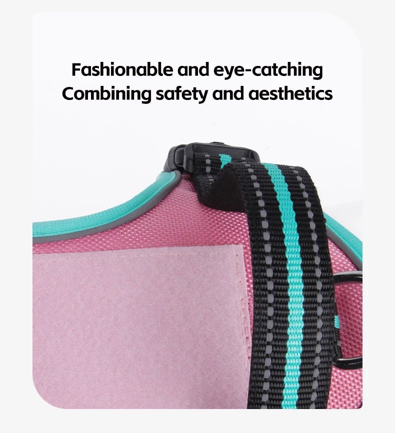 The harness features soft, breathable padding and adjustable straps to give your dog a custom, all - day - comfort fit. Reflective details improve visibility at night, while strong front and back leash clips help reduce pulling and give you better control. - Luxempirez