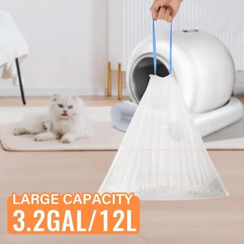 Les sacs à cordon robustes isolent les odeurs à l'intérieur du compartiment à déchets, ce qui rend le changement de litière rapide, hygiénique et sans intervention pour une maison plus fraîche chaque jour. - Luxempirez