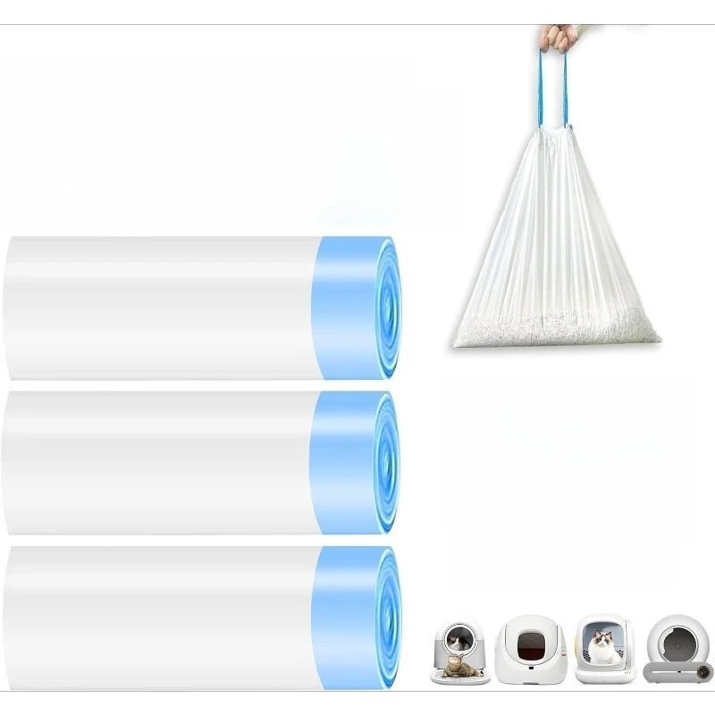 Les sacs à cordon robustes isolent les odeurs à l'intérieur du compartiment à déchets, ce qui rend le changement de litière rapide, hygiénique et sans intervention pour une maison plus fraîche chaque jour. - Luxempirez