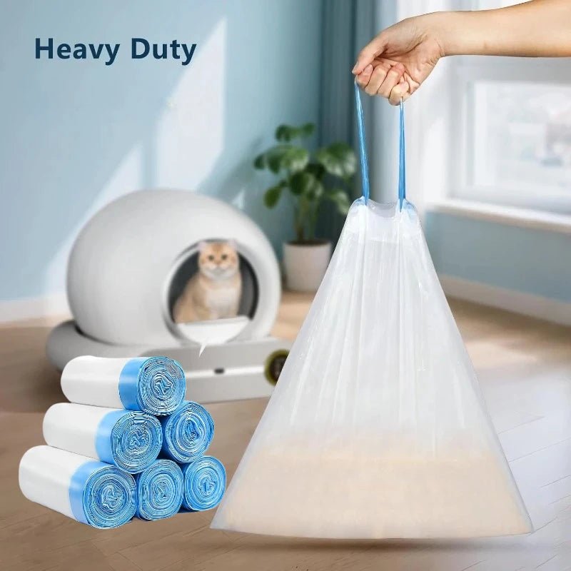 Les sacs à cordon robustes isolent les odeurs à l'intérieur du compartiment à déchets, ce qui rend le changement de litière rapide, hygiénique et sans intervention pour une maison plus fraîche chaque jour. - Luxempirez