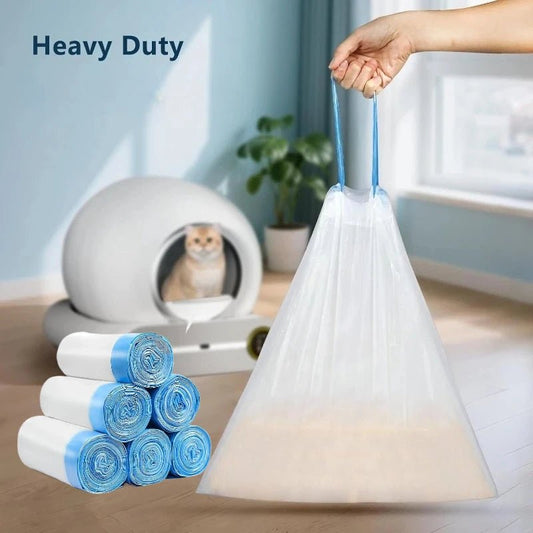 Les sacs à cordon robustes isolent les odeurs à l'intérieur du compartiment à déchets, ce qui rend le changement de litière rapide, hygiénique et sans intervention pour une maison plus fraîche chaque jour. - Luxempirez