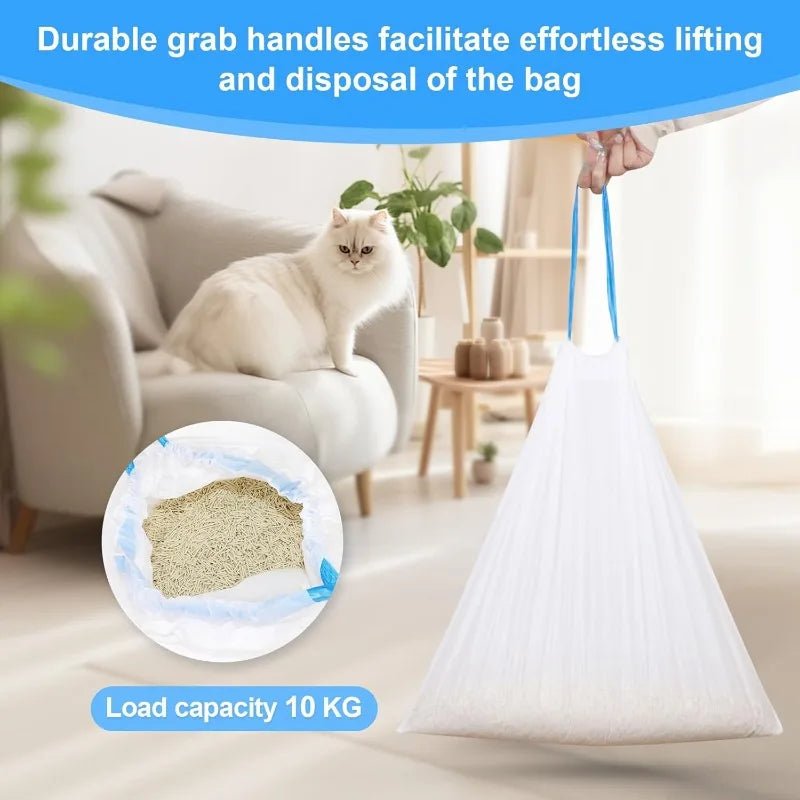 Les sacs à cordon robustes isolent les odeurs à l'intérieur du compartiment à déchets, ce qui rend le changement de litière rapide, hygiénique et sans intervention pour une maison plus fraîche chaque jour. - Luxempirez