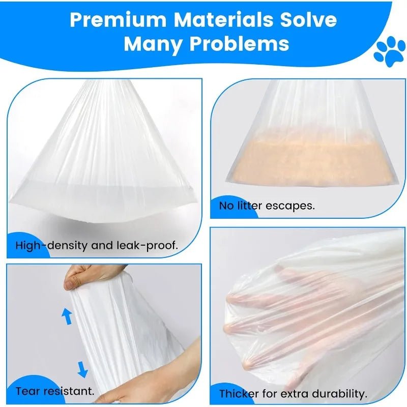 Les sacs à cordon robustes isolent les odeurs à l'intérieur du compartiment à déchets, ce qui rend le changement de litière rapide, hygiénique et sans intervention pour une maison plus fraîche chaque jour. - Luxempirez