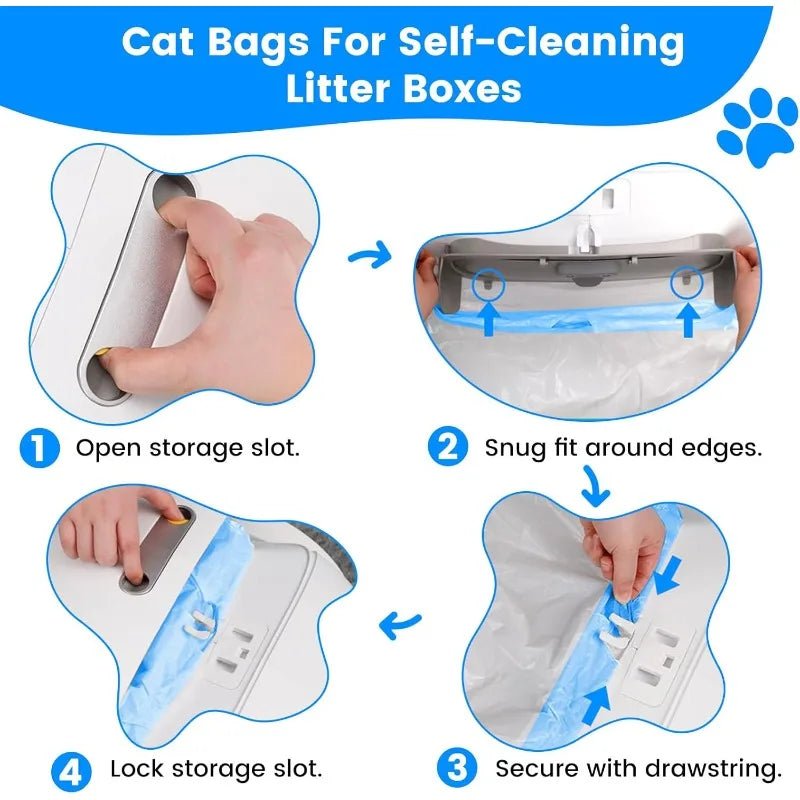 Les sacs à cordon robustes isolent les odeurs à l'intérieur du compartiment à déchets, ce qui rend le changement de litière rapide, hygiénique et sans intervention pour une maison plus fraîche chaque jour. - Luxempirez