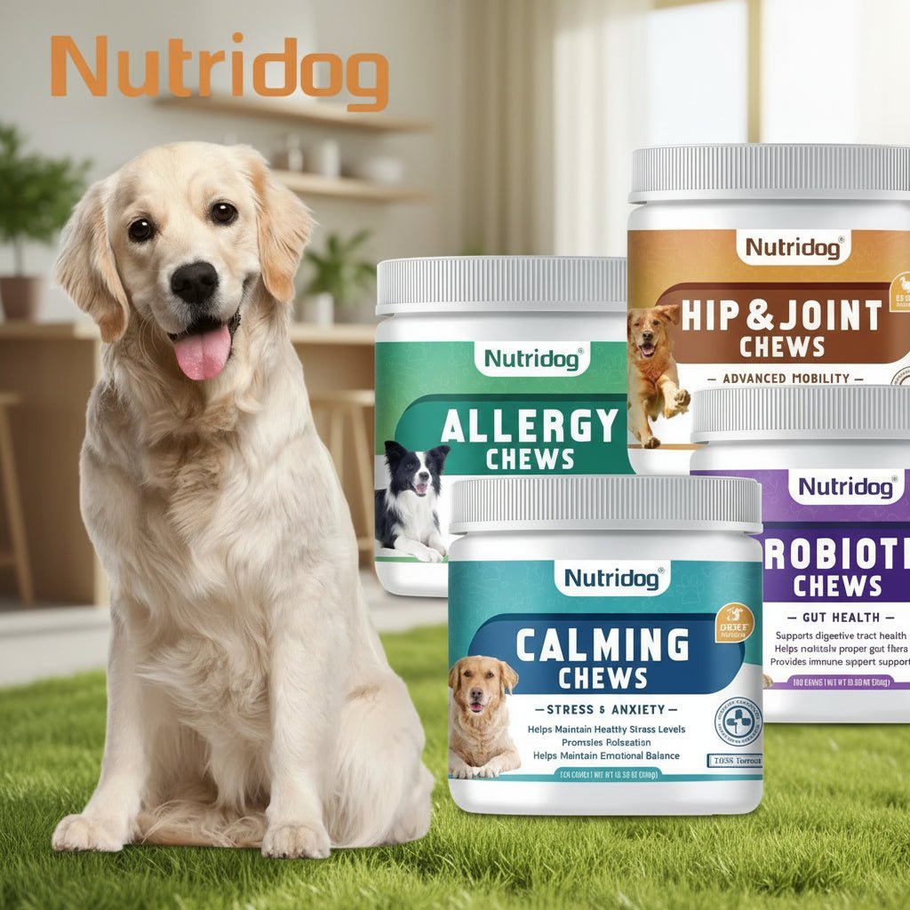 These all‑in‑one soft chews provide targeted support for dogs dealing with allergies, sensitive joints, stress and digestive issues in a single daily treat. - Luxempirez