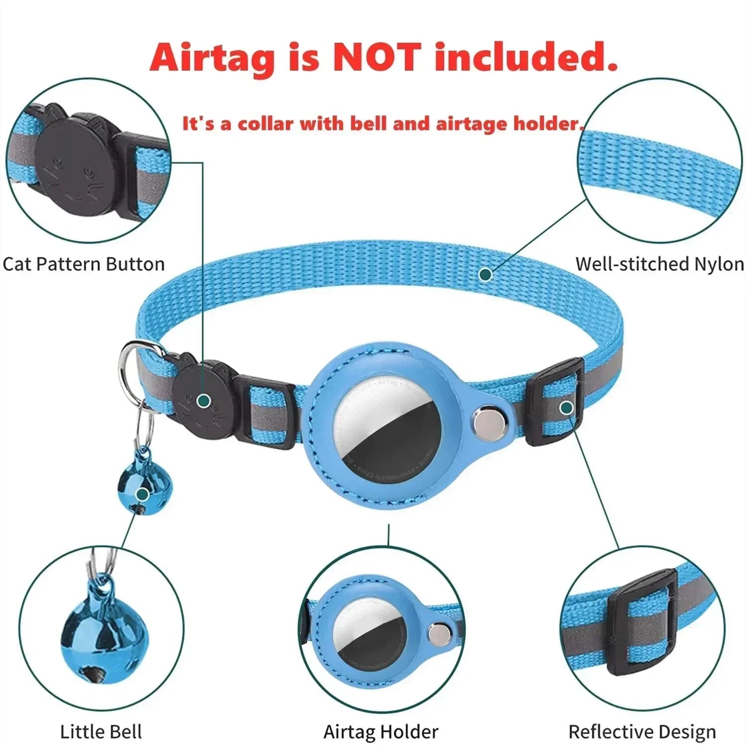 This AirTag cat collar is the perfect solution for keeping your feline friend safe and easy to find. Designed specifically to hold an AirTag, it helps you track your cat’s location in real time. - Luxempirez