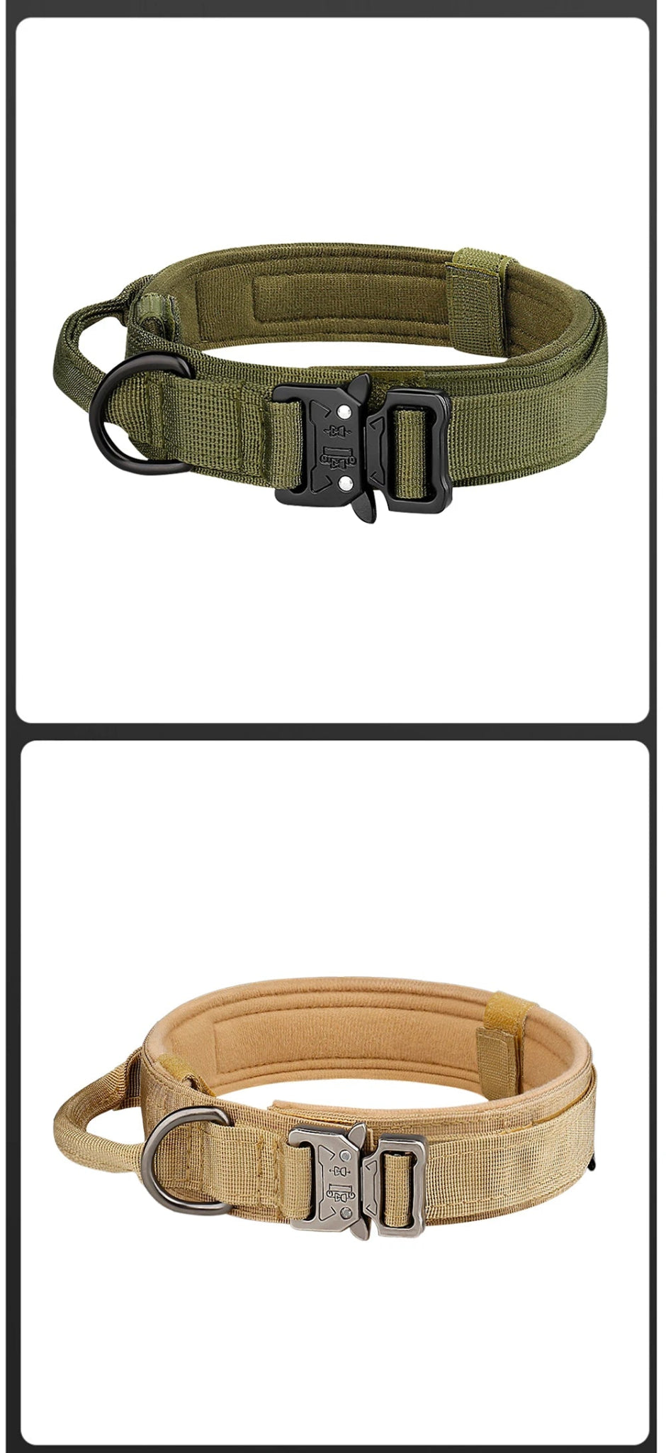 This military - style dog collar combines strength and comfort for your loyal companion. Crafted from premium, wear - resistant nylon with a secure metal buckle, it ensures stability during walks, training, or outdoor adventures. - Luxempirez