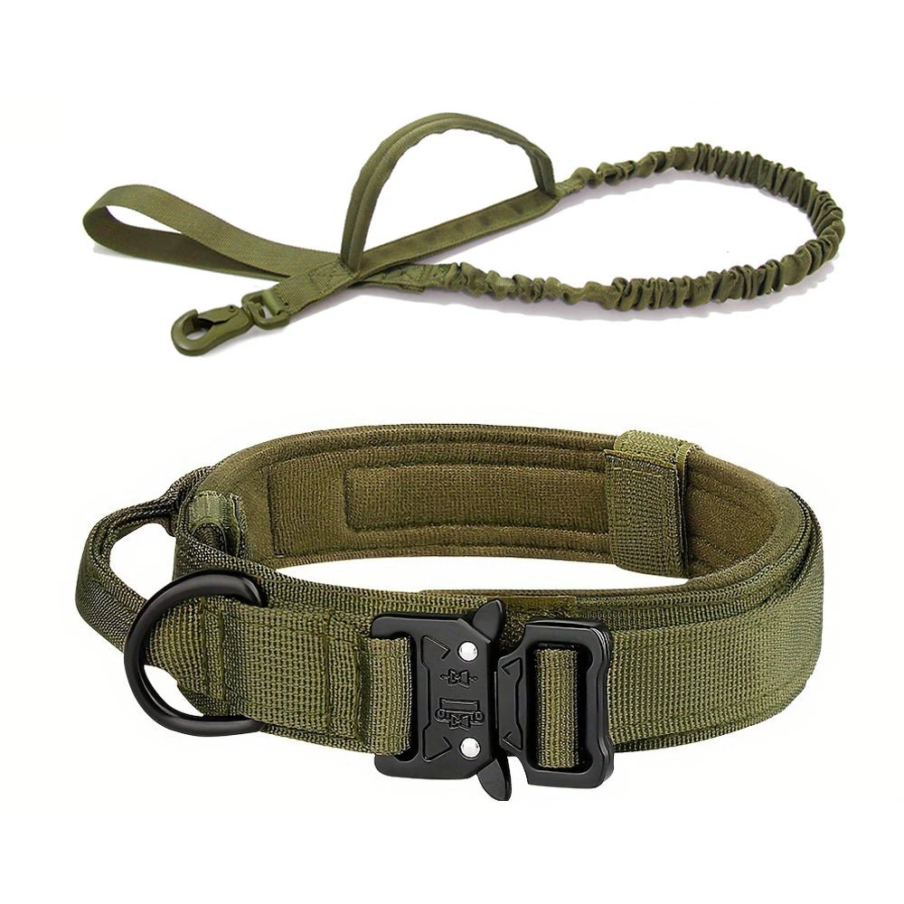 This military - style dog collar combines strength and comfort for your loyal companion. Crafted from premium, wear - resistant nylon with a secure metal buckle, it ensures stability during walks, training, or outdoor adventures - Luxempirez