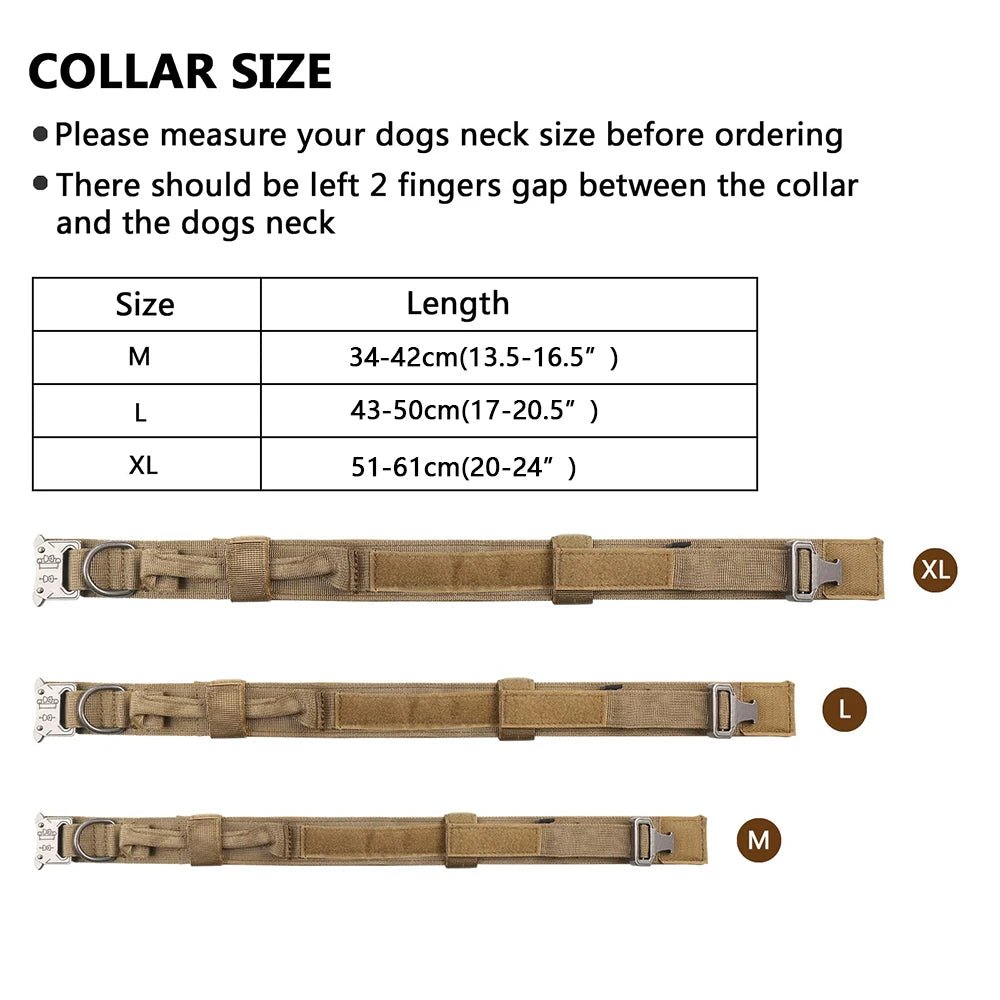 This military - style dog collar combines strength and comfort for your loyal companion. Crafted from premium, wear - resistant nylon with a secure metal buckle, it ensures stability during walks, training, or outdoor adventures - Luxempirez