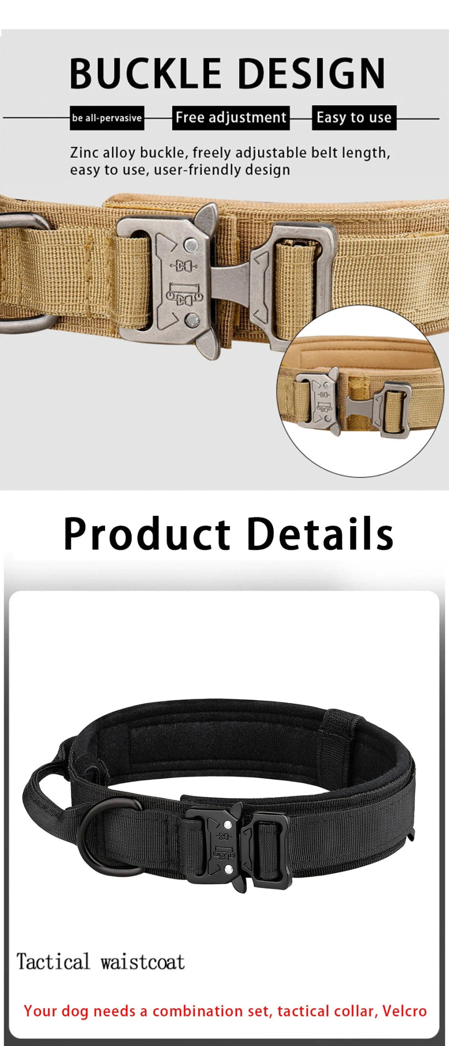 This military - style dog collar combines strength and comfort for your loyal companion. Crafted from premium, wear - resistant nylon with a secure metal buckle, it ensures stability during walks, training, or outdoor adventures. - Luxempirez