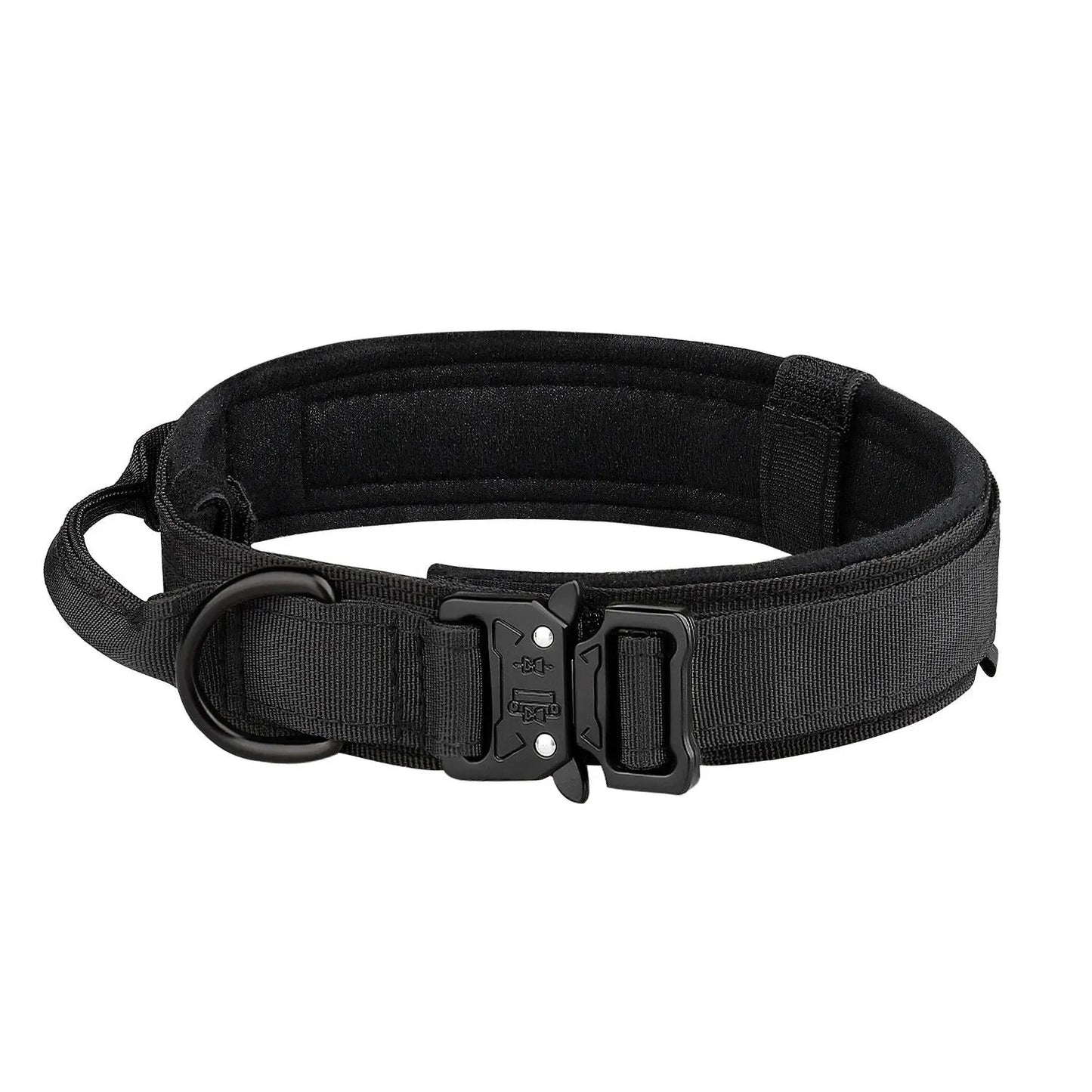 This military - style dog collar combines strength and comfort for your loyal companion. Crafted from premium, wear - resistant nylon with a secure metal buckle, it ensures stability during walks, training, or outdoor adventures. - Luxempirez