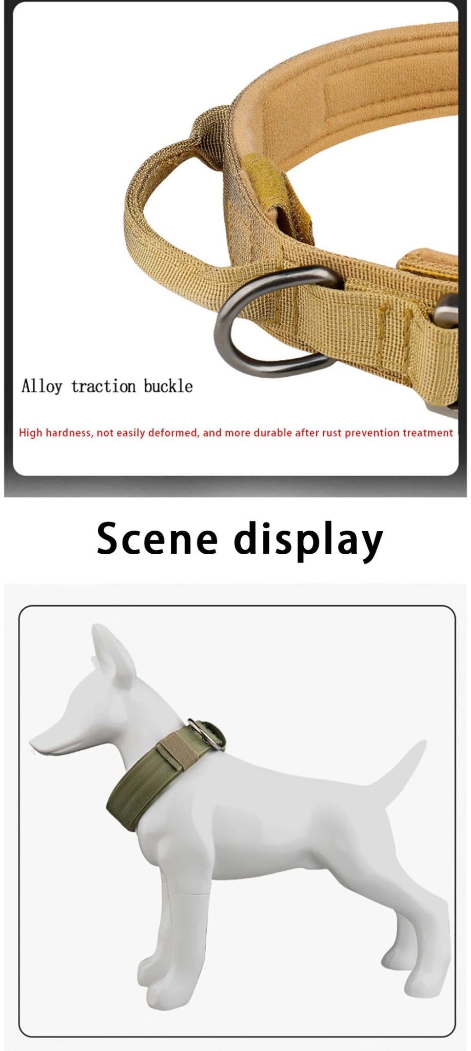 This military - style dog collar combines strength and comfort for your loyal companion. Crafted from premium, wear - resistant nylon with a secure metal buckle, it ensures stability during walks, training, or outdoor adventures. - Luxempirez