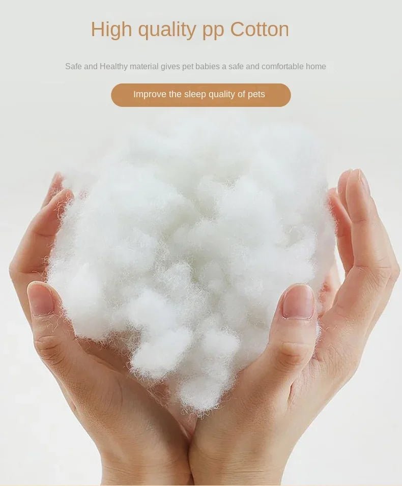 This product is a cozy winter cat cave/bed, so the text should focus on warmth, comfort, security and 2‑in‑1 design for cats and small dogs. - Luxempirez