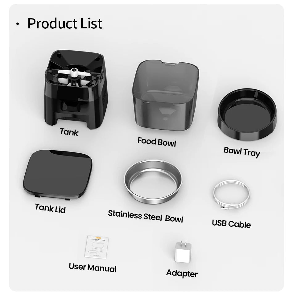 Cette élégante mangeoire automatique ROJECO apporte une touche de luxe high-tech à la routine quotidienne de votre chat, garantissant des repas parfaitement chronométrés même lorsque vous êtes absent. - Luxempirez