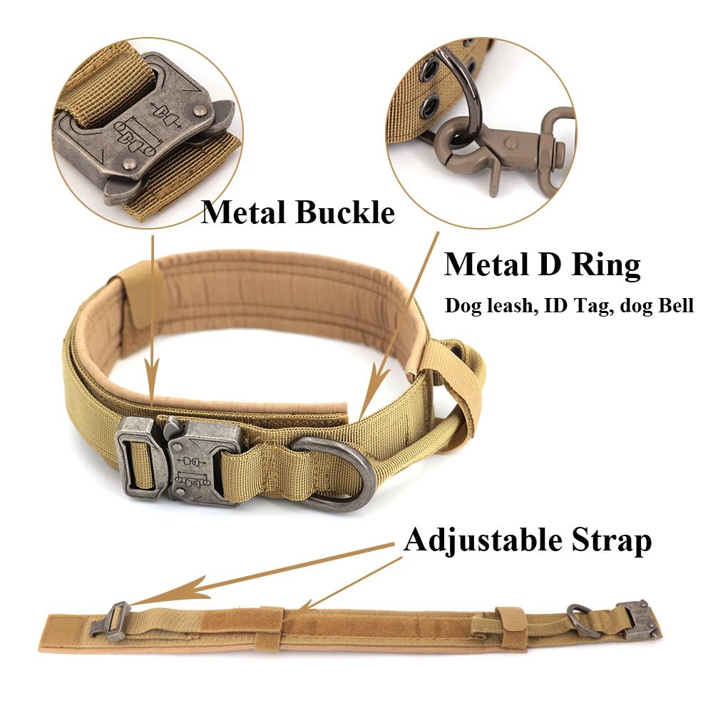This tactical dog harness set is designed for maximum durability and comfort. Made from high - quality, tear - resistant materials, it features heavy - duty buckles and reinforced stitching to handle even the most active dogs. - Luxempirez