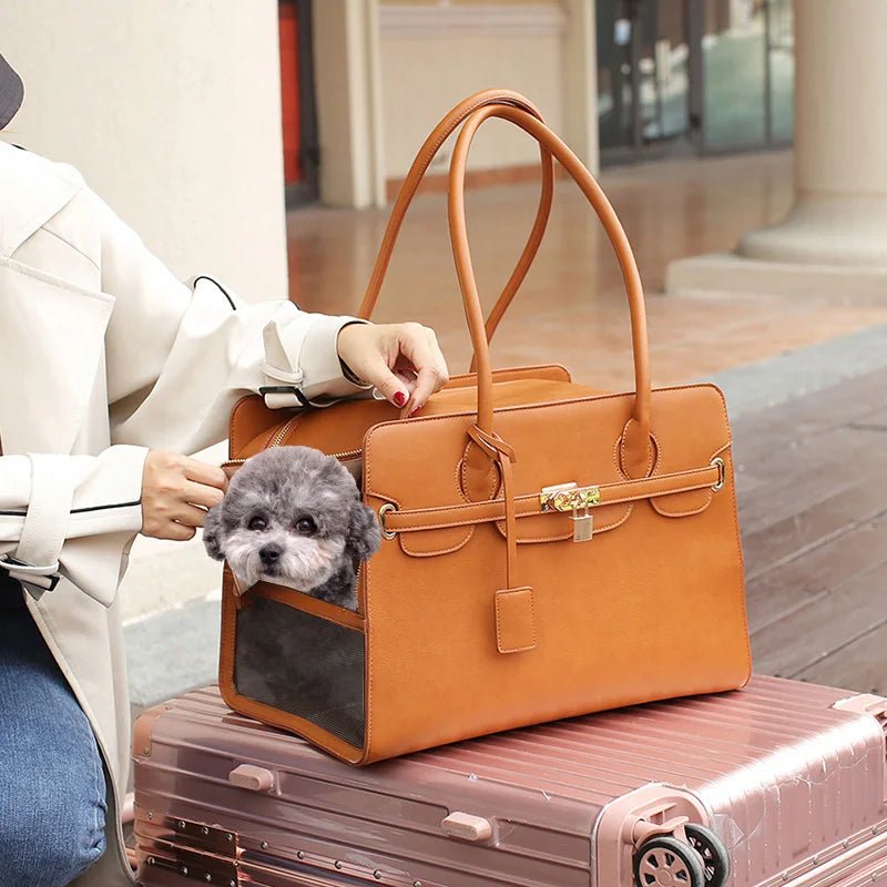 Treat your beloved companion to pure elegance with our premium dog carrier bag. Crafted from high - end materials, this exquisite design combines chic sophistication and practical comfort. - Luxempirez