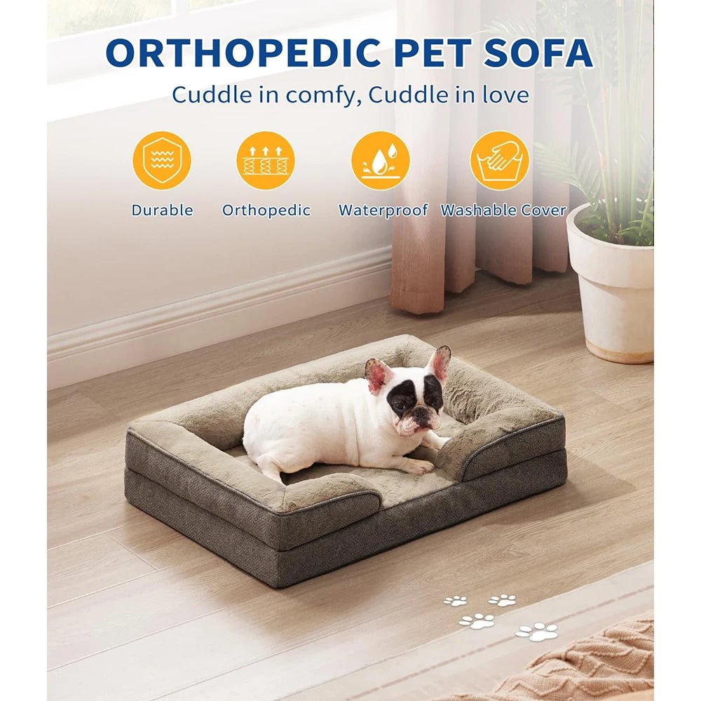 Treat your beloved companion to unmatched comfort with our Luxury Orthopedic Pet Bed. Crafted with premium, supportive materials, this elegant bed is designed to cradle your dog in plush perfection, providing optimal joint relief and deep relaxation. - Luxempirez