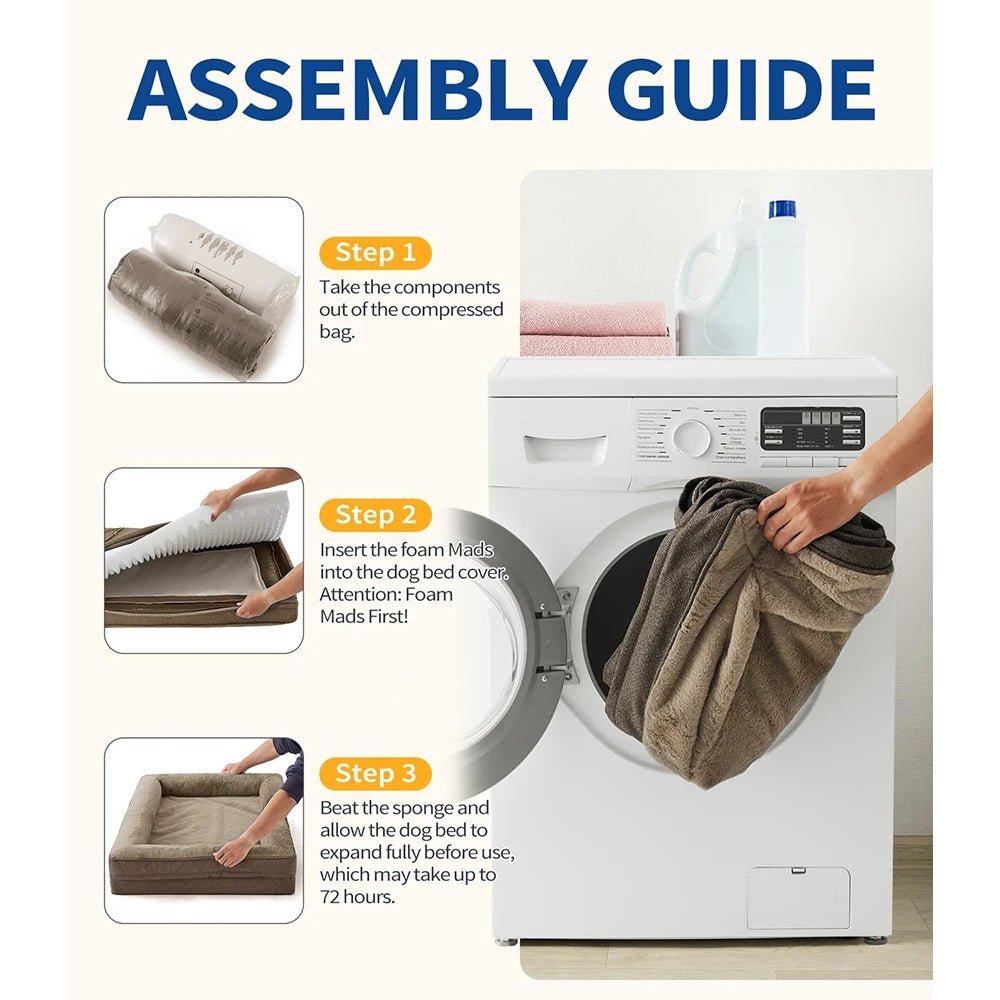 Treat your beloved companion to unmatched comfort with our Luxury Orthopedic Pet Bed. Crafted with premium, supportive materials, this elegant bed is designed to cradle your dog in plush perfection, providing optimal joint relief and deep relaxation. - Luxempirez