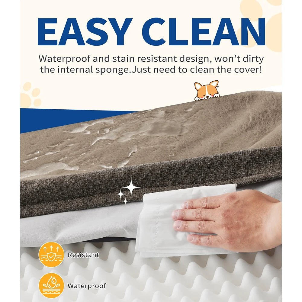 Treat your beloved companion to unmatched comfort with our Luxury Orthopedic Pet Bed. Crafted with premium, supportive materials, this elegant bed is designed to cradle your dog in plush perfection, providing optimal joint relief and deep relaxation. - Luxempirez