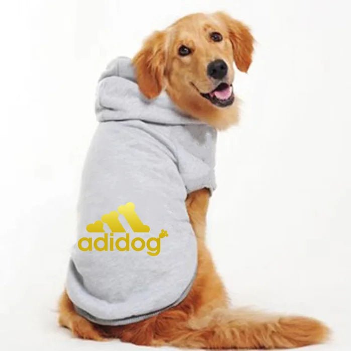 Turn playtime into a fashion statement with this iconic “Adidog” hoodie, created for dogs who love to move in style. The soft, cozy fabric and relaxed fit keep your pup warm and comfortable. - Luxempirez